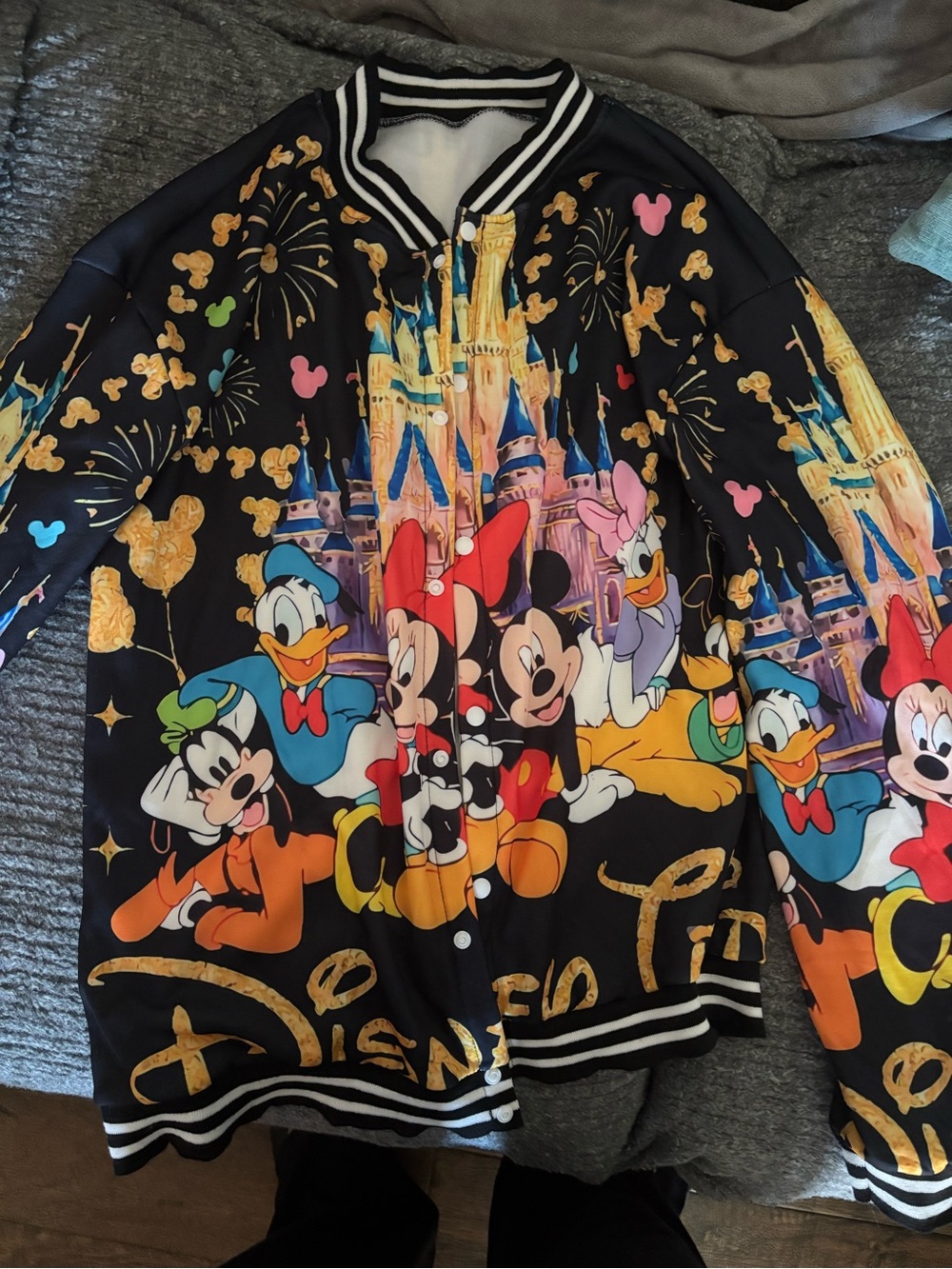 Disney thin sweater button up
